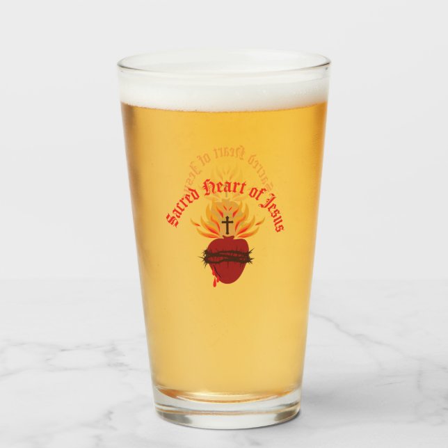 Sacred Heart of Jesus Glass (Front Filled)