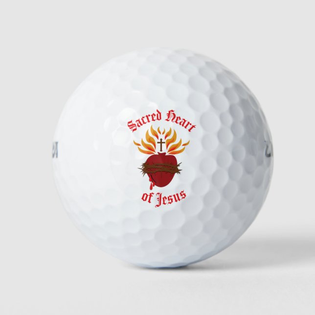 Sacred Heart of Jesus Golf Balls (Front)
