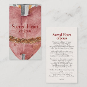 Sacred Heart of Jesus Holy Card - Consecration