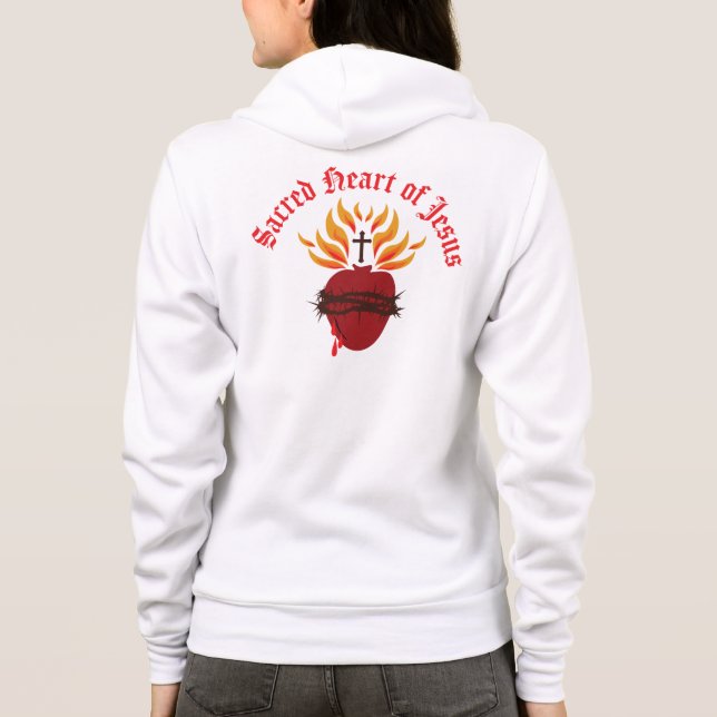 Sacred Heart of Jesus Hoodie (Back)