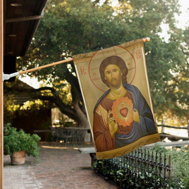 Sacred Heart Of Jesus House Flag (In SItu)