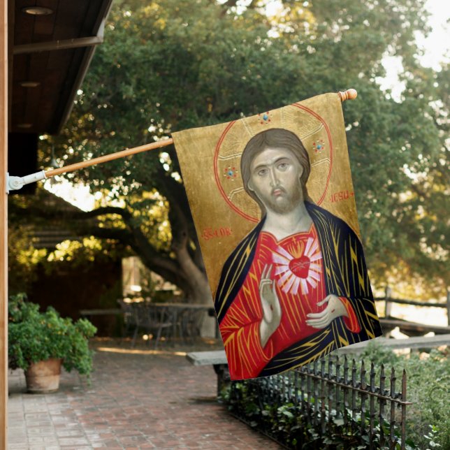 Sacred Heart Of Jesus House Flag (In SItu)