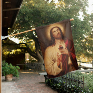 Sacred Heart Of Jesus House Flag