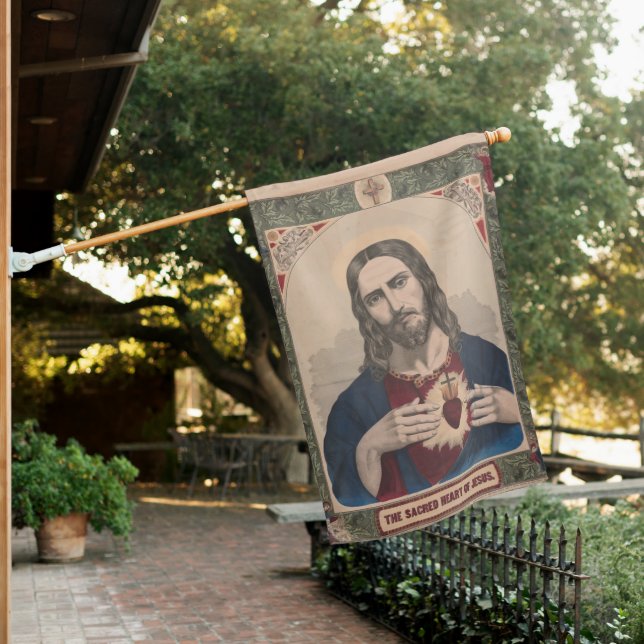 Sacred Heart Of Jesus House Flag (In SItu)