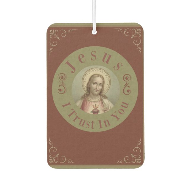 Sacred Heart of Jesus I Trust In You Air Freshener (Front)
