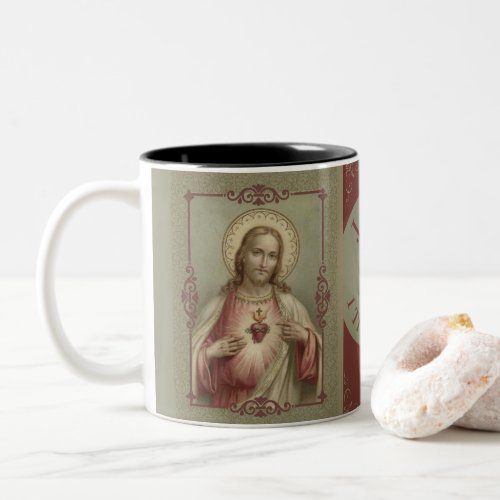 Sacred Heart of Jesus I Trust In You Two_Tone Coffee Mug