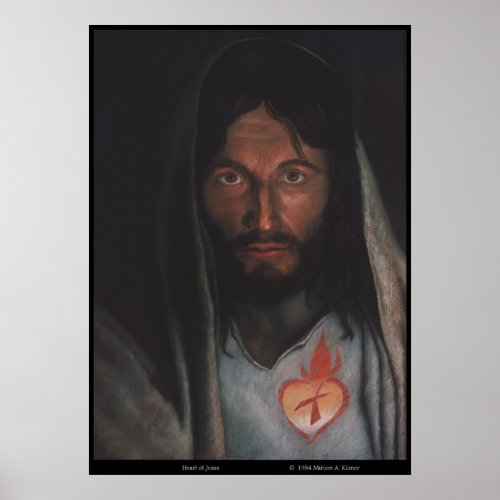 Sacred Heart of Jesus image Heart of Mercy Poster