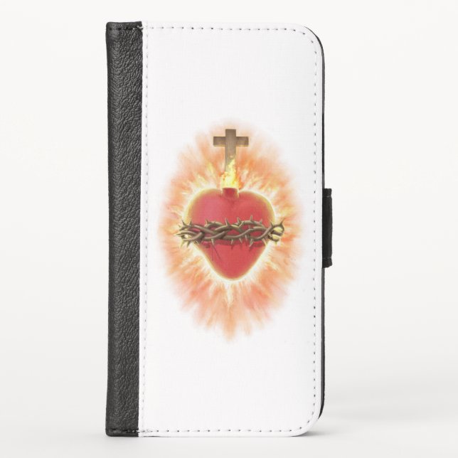 Sacred Heart of Jesus  iPhone Wallet Case (Front)