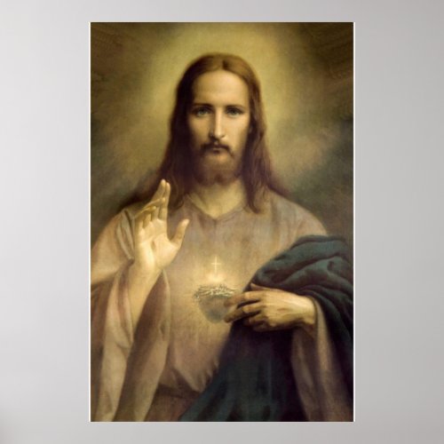 Sacred Heart of Jesus Jesus Christ Ges Poster