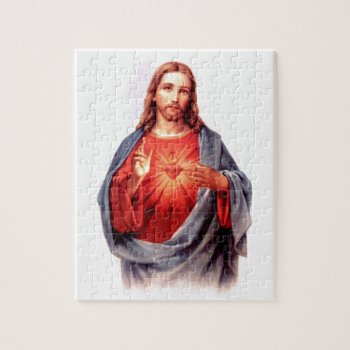 Sacred Heart Of Jesus Jigsaw Puzzle by RevZazzle at Zazzle