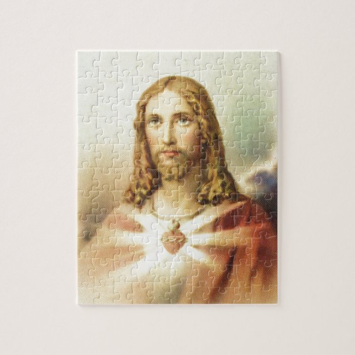 Sacred heart of Jesus Jigsaw Puzzle | Zazzle.com