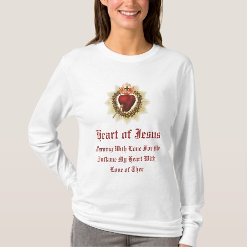 Sacred Heart of Jesus Long Sleeve T_Shirt