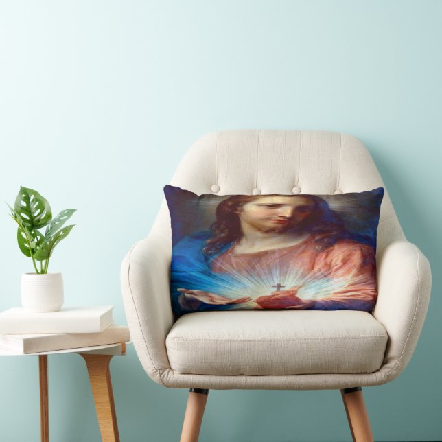 Sacred Heart of Jesus Lumbar Pillow (Chair)