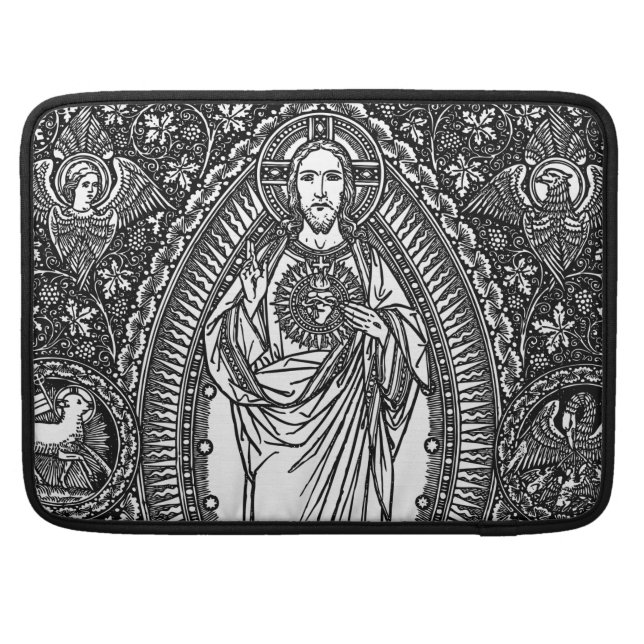 Sacred Heart of Jesus: Macbook Pro Laptop Sleeve (Back)