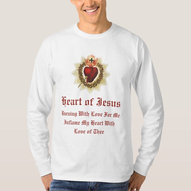 Sacred Heart of Jesus Men's Long Sleeve T-Shirt (Front)