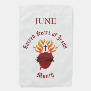Sacred Heart of Jesus Month of June Garden Flag