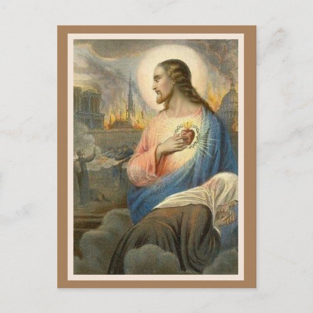 Sacred Heart of Jesus Notre Dame Religious Postcard (Front)
