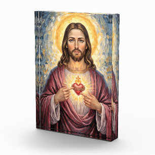 Sacred Heart of Jesus Painting Acrylic Award