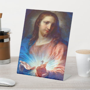 Sacred Heart of Jesus Pedestal Sign