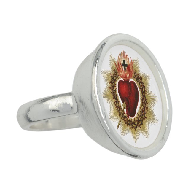 Sacred Heart of Jesus  Photo Ring (Side)