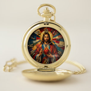 Sacred Heart of Jesus Pocket Watch