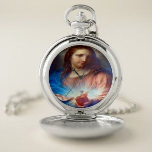 Sacred Heart of Jesus Pocket Watch