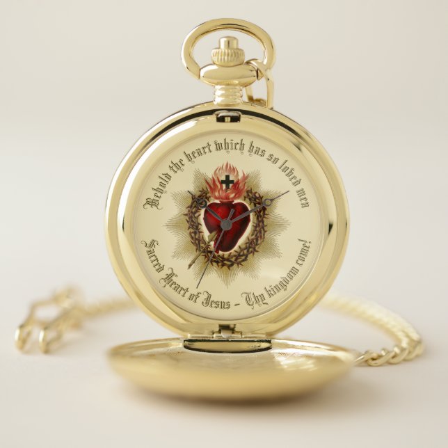 Sacred Heart of Jesus Pocket Watch (Inside)