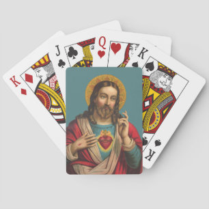 Sacred Heart of Jesus Poker Cards