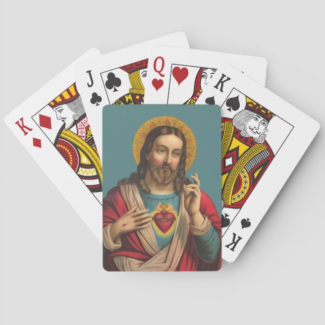 Sacred Heart of Jesus Poker Cards (Back)