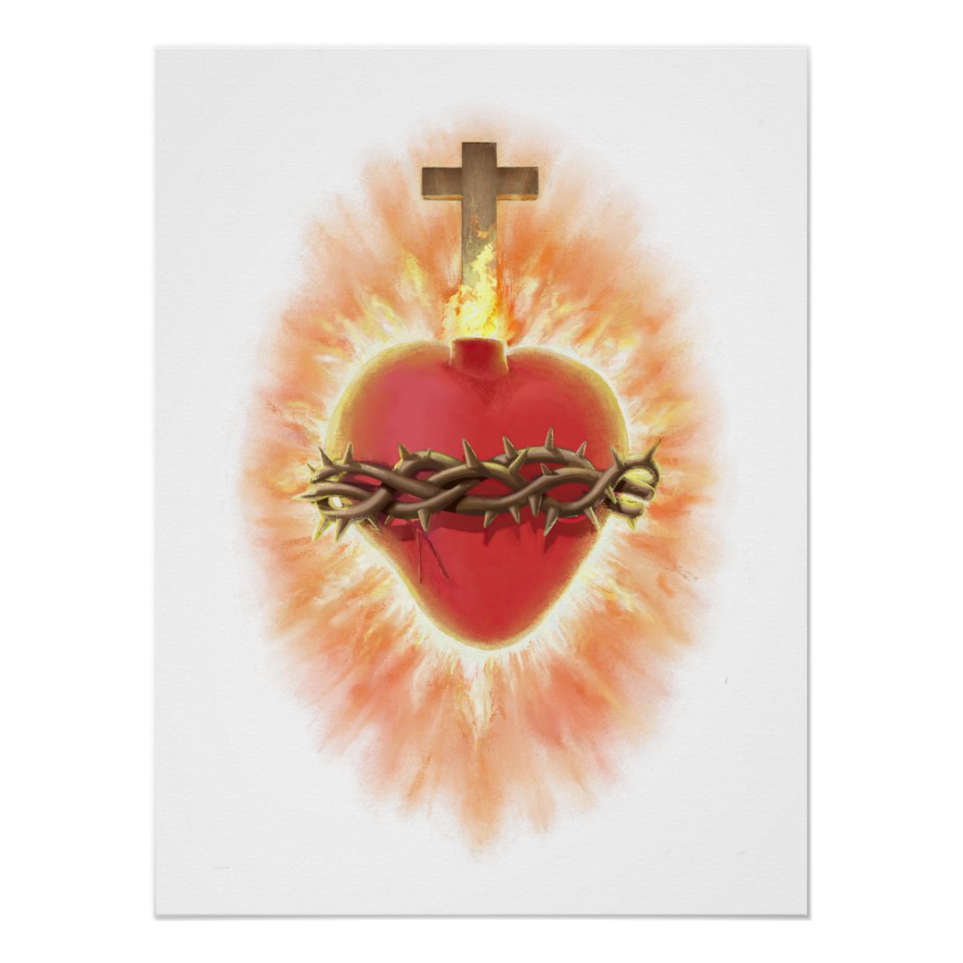 Sacred Heart of Jesus Poster | Zazzle