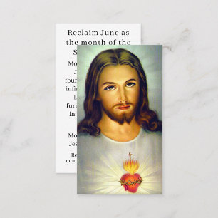 Sacred Heart of Jesus Prayer Card