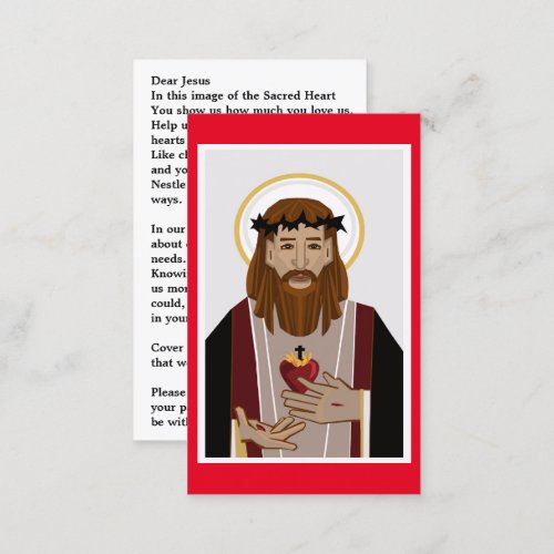 Sacred Heart of Jesus prayer card