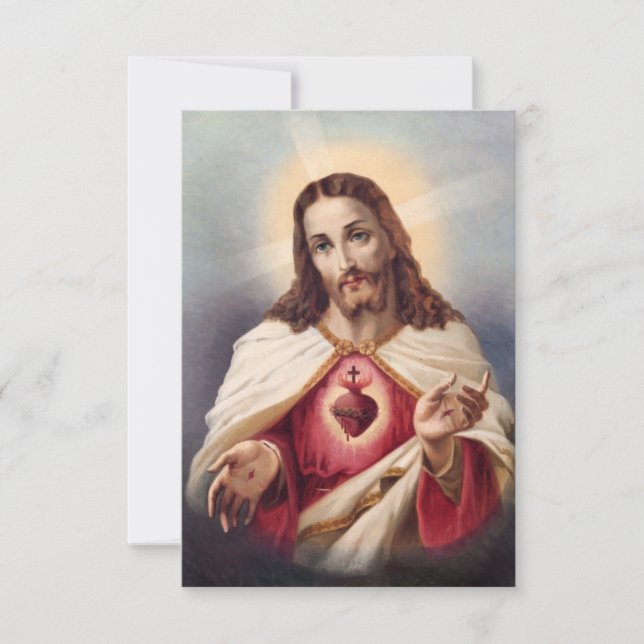 Sacred Heart of Jesus Prayer Card (Front)