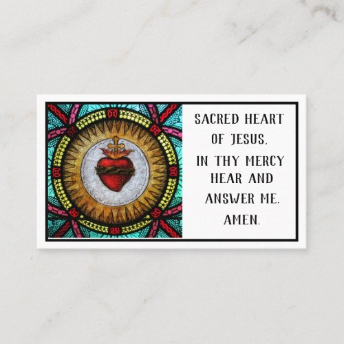 Sacred Heart of Jesus Prayer Request Cards