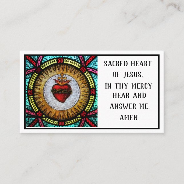 Sacred Heart of Jesus Prayer Request Cards (Front)