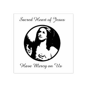 Sacred Heart of Jesus Prayer Rubber Stamp