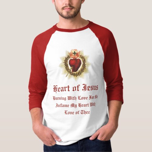 Sacred Heart of Jesus Raglan T_Shirt