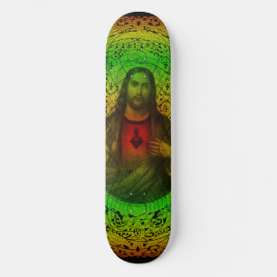 Sacred Heart Of Jesus Rastafari Skateboard Deck