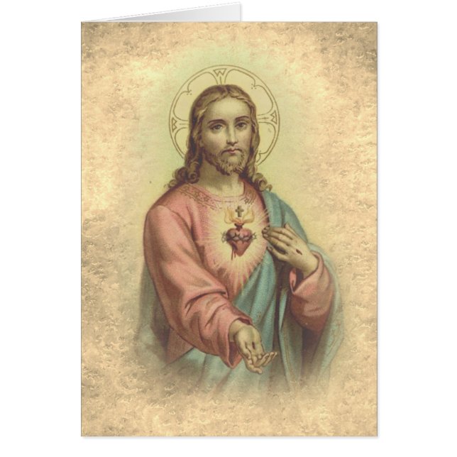 Sacred Heart of Jesus Religious Catholic Cards (Front)