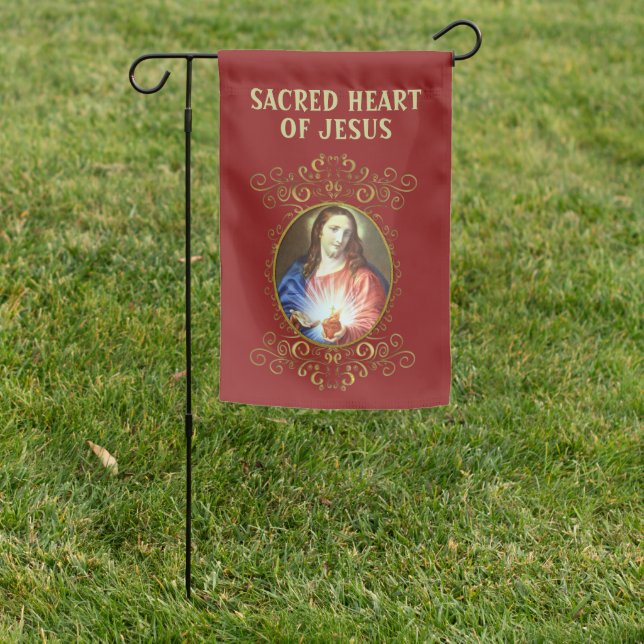 Sacred Heart of Jesus religious Christian, Garden Flag (In SItu)