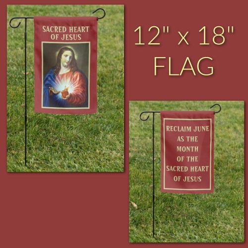 Sacred Heart of Jesus religious Christian Garden Flag