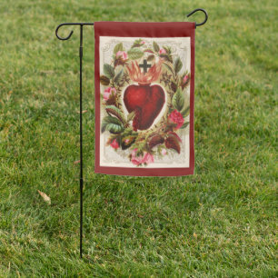 Sacred Heart of Jesus Religious Garden Flag