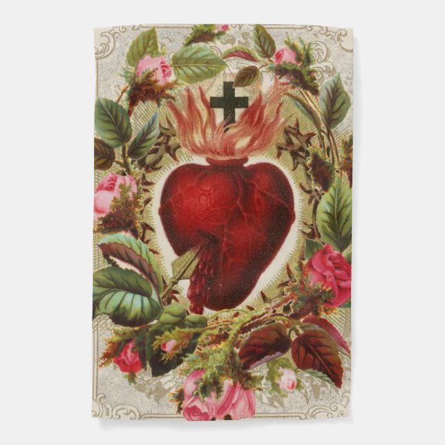 Sacred Heart of Jesus Religious Garden Flag (Front)