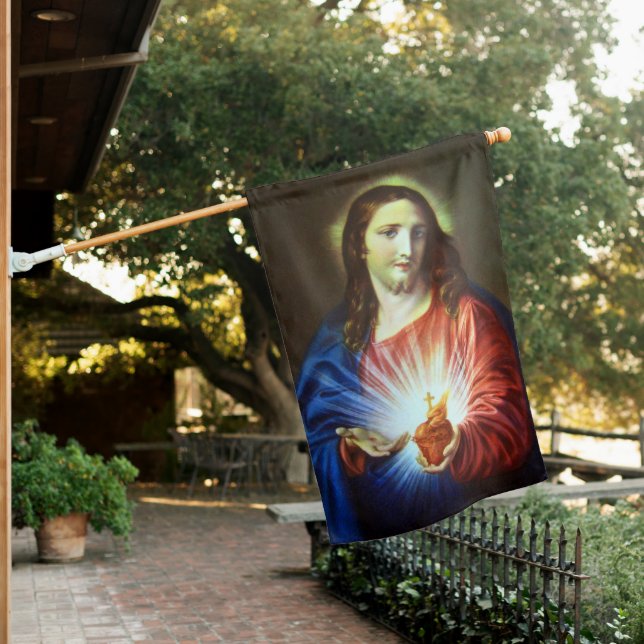 Sacred Heart of Jesus Religious House Flag (In SItu)