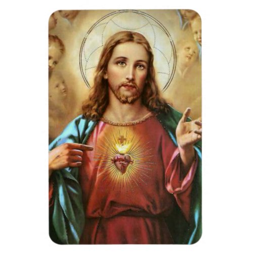 Sacred Heart of Jesus Religious Promises Prayer Magnet