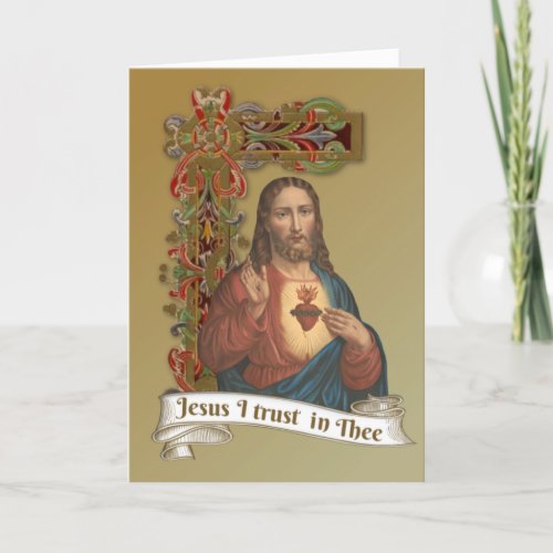 Sacred Heart of Jesus Religious Vintage Card