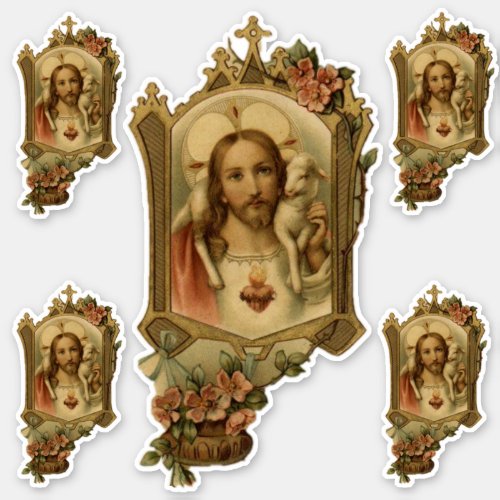 Sacred Heart of  Jesus Religious Vinyl Sticker