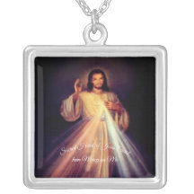 Sacred Heart of Jesus Silver Plated Necklace