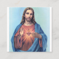 Sacred Heart Of Jesus Square Business Card