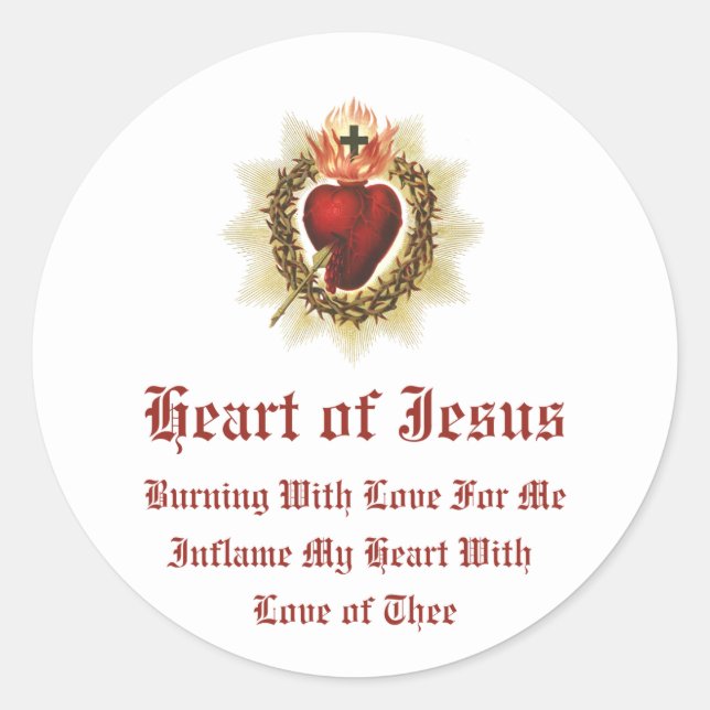 Sacred Heart of Jesus Stickers  (Front)